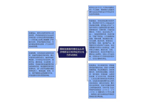 国务院批复同意在汕头经济特区设立华侨经济文化合作试验区预览图