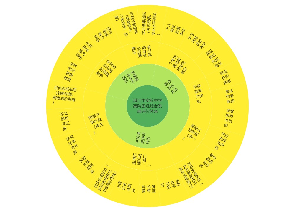 湛江市实验中学高阶思维综合发展评价体系思维导图